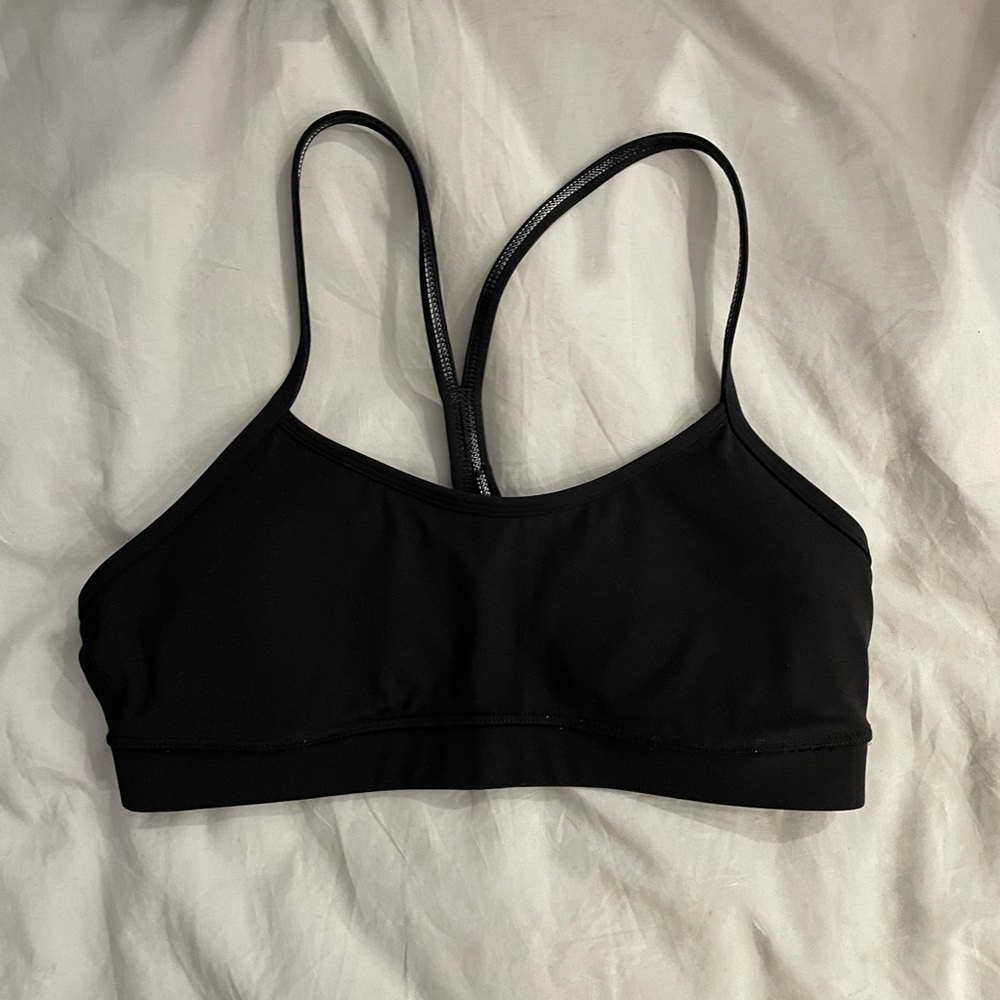2 Black Lululemon Flow Y Bras